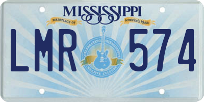 MS license plate LMR574