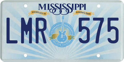 MS license plate LMR575