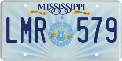 MS license plate LMR579
