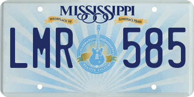MS license plate LMR585