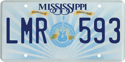 MS license plate LMR593