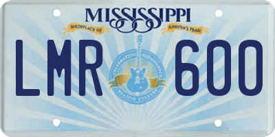 MS license plate LMR600