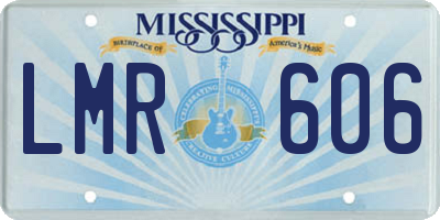 MS license plate LMR606