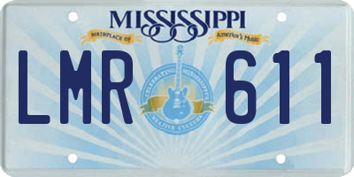 MS license plate LMR611
