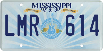 MS license plate LMR614