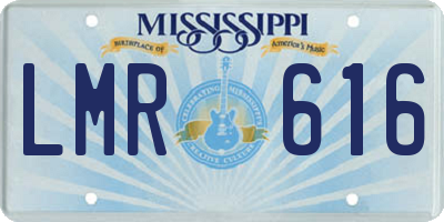 MS license plate LMR616