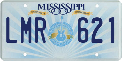 MS license plate LMR621