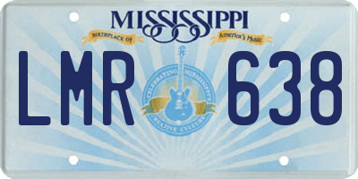MS license plate LMR638