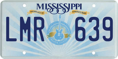 MS license plate LMR639