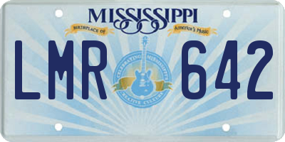 MS license plate LMR642