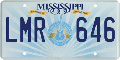 MS license plate LMR646