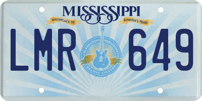 MS license plate LMR649