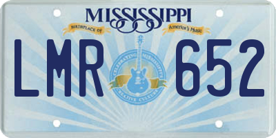 MS license plate LMR652
