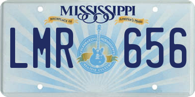 MS license plate LMR656