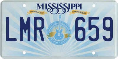 MS license plate LMR659