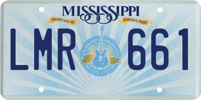 MS license plate LMR661