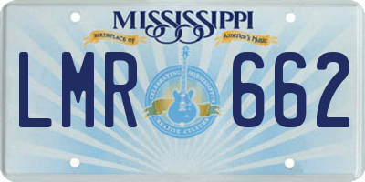 MS license plate LMR662