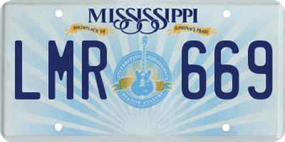 MS license plate LMR669