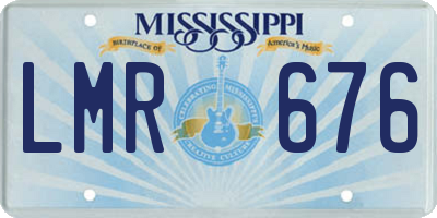 MS license plate LMR676