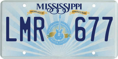 MS license plate LMR677
