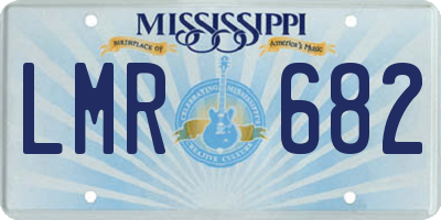 MS license plate LMR682