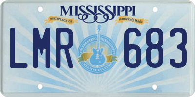 MS license plate LMR683