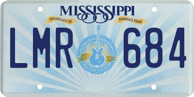MS license plate LMR684