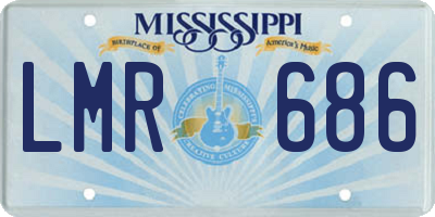MS license plate LMR686