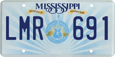 MS license plate LMR691