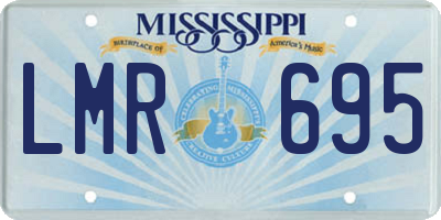 MS license plate LMR695