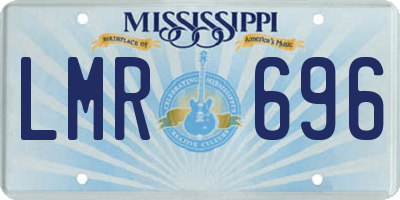 MS license plate LMR696