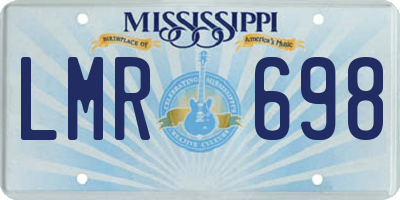 MS license plate LMR698