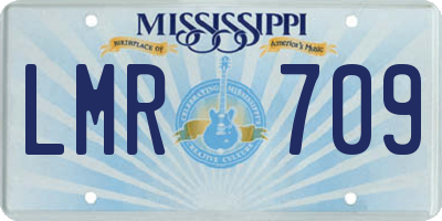 MS license plate LMR709