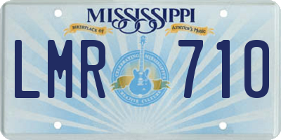 MS license plate LMR710