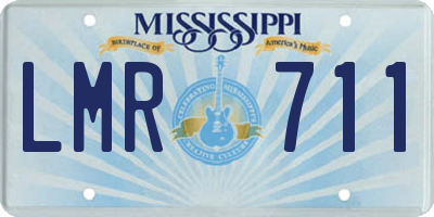 MS license plate LMR711