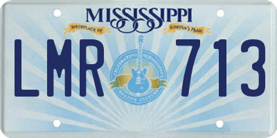 MS license plate LMR713