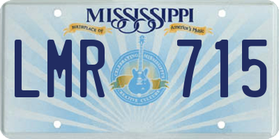 MS license plate LMR715