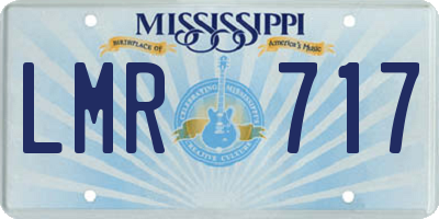 MS license plate LMR717