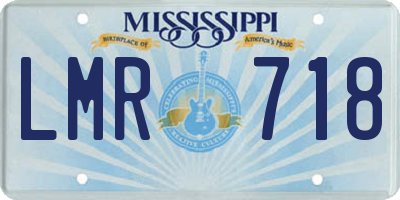 MS license plate LMR718