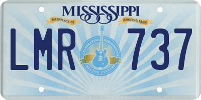 MS license plate LMR737