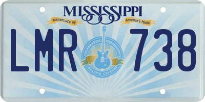 MS license plate LMR738