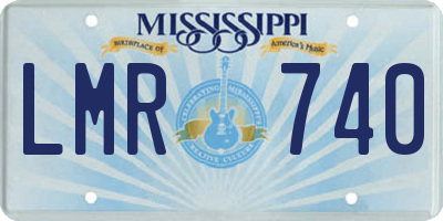 MS license plate LMR740
