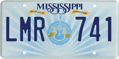 MS license plate LMR741