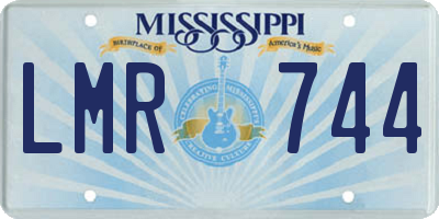 MS license plate LMR744