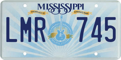 MS license plate LMR745