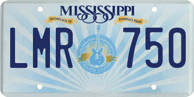 MS license plate LMR750