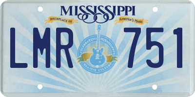 MS license plate LMR751