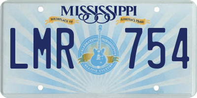 MS license plate LMR754