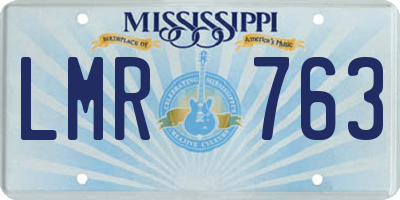 MS license plate LMR763