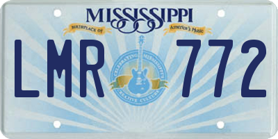 MS license plate LMR772